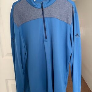 Adidas Golf Two-Tone Blue Quarter-Zip Top